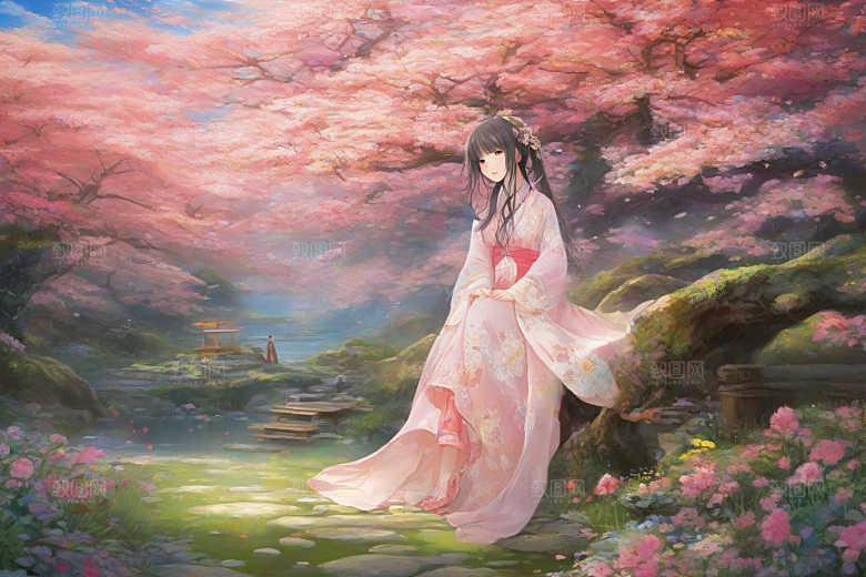 光芒四射美丽少女与绚丽背景的完美融合