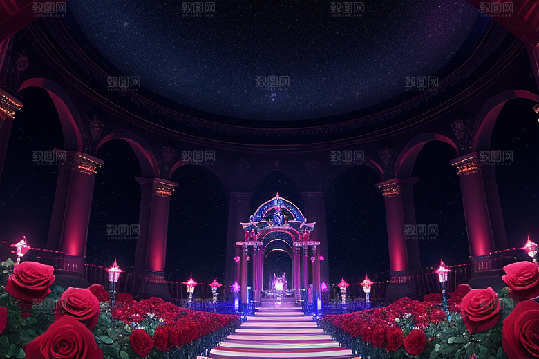 星空倾泻水晶宫殿之美