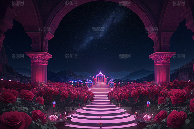 星空倾泻水晶宫殿之美