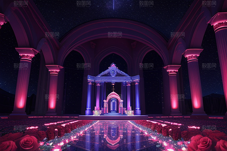 星空倾泻水晶宫殿之美