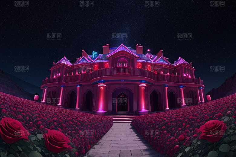 星空倾泻水晶宫殿之美