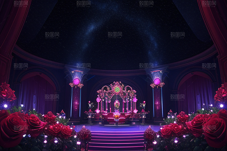 星空倾泻水晶宫殿之美