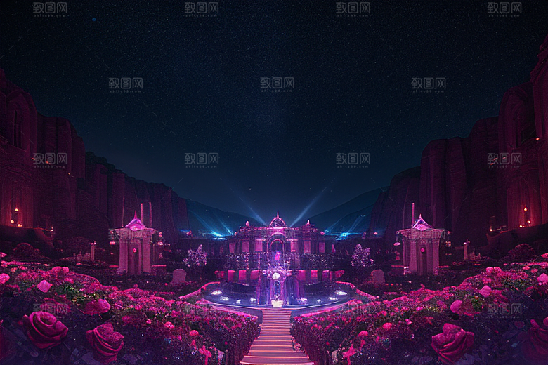 星空倾泻水晶宫殿之美