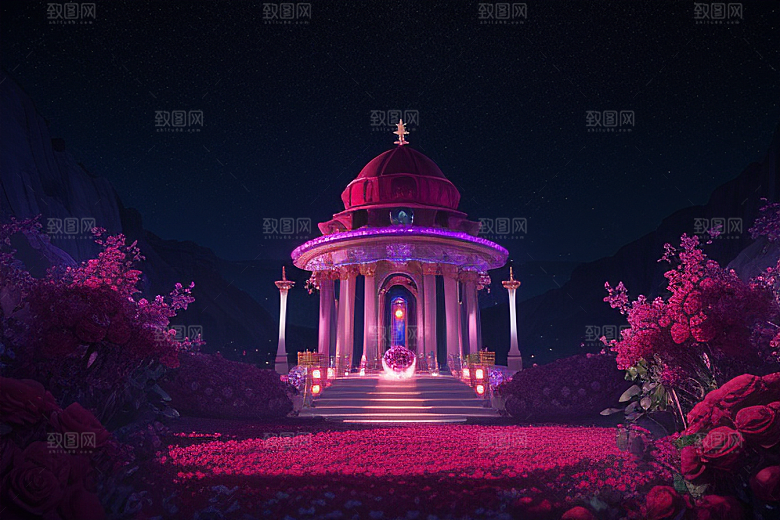 星空倾泻水晶宫殿之美