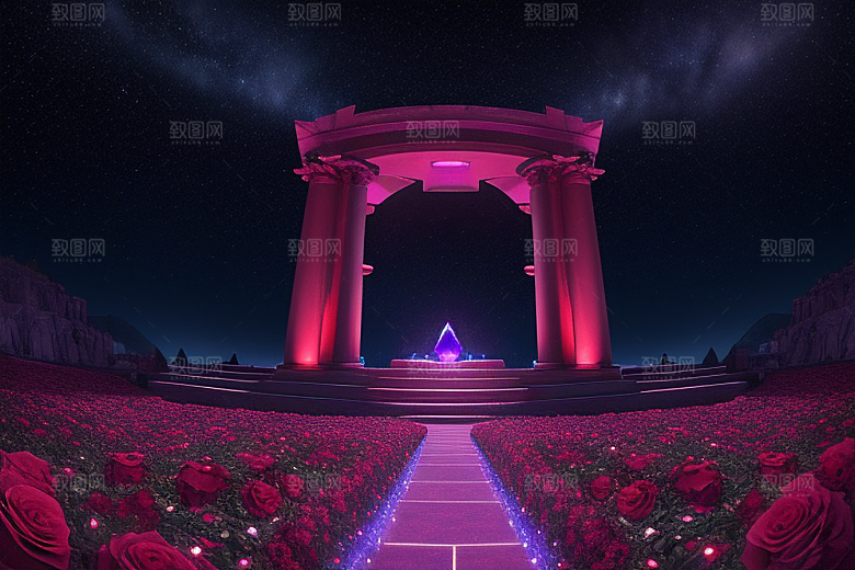星空倾泻水晶宫殿之美