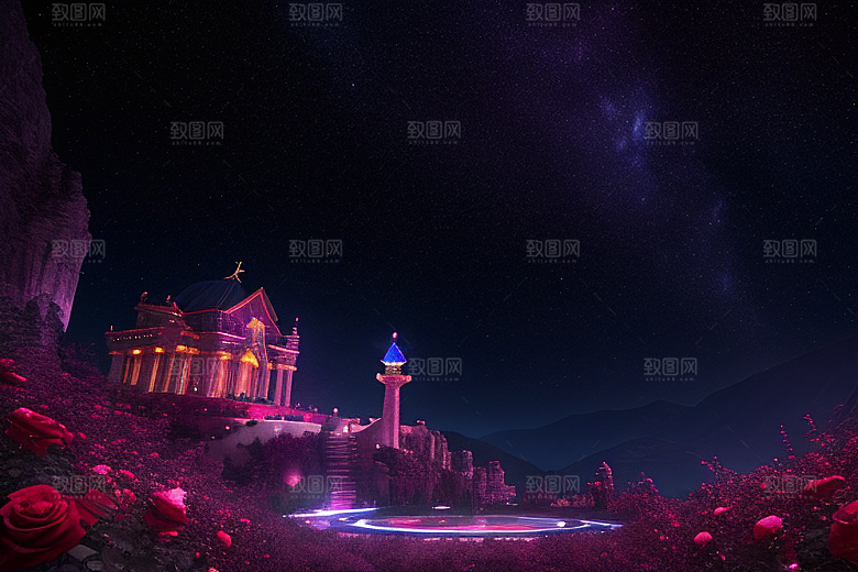 星空倾泻水晶宫殿之美