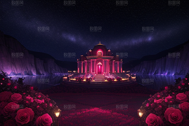 星空倾泻水晶宫殿之美