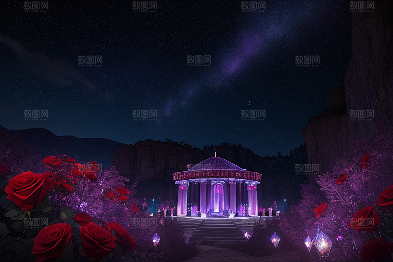 星空倾泻水晶宫殿之美