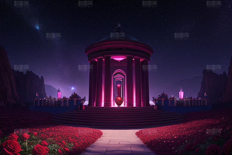 星空倾泻水晶宫殿之美