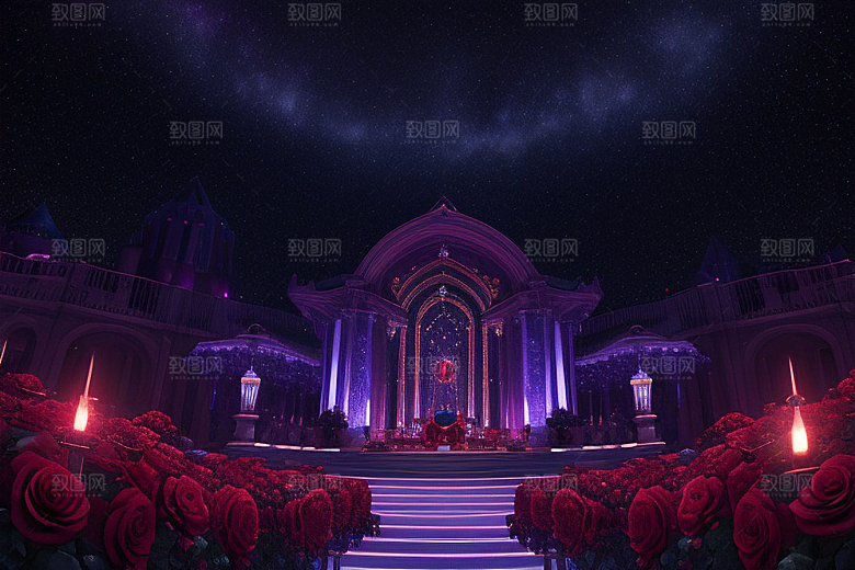 星空倾泻水晶宫殿之美