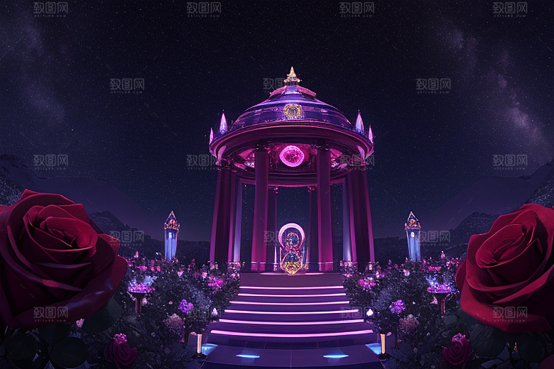 广角梦幻璀璨红宝石