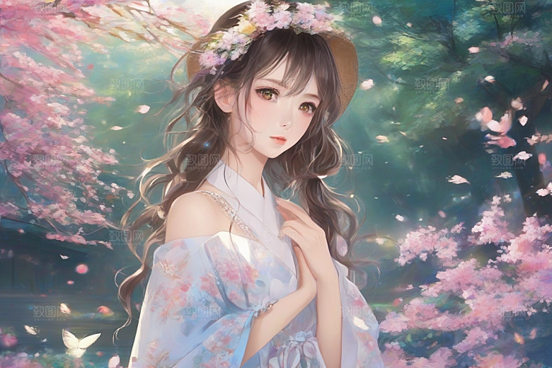 绝美姿态美艳女子独享绚丽背景的华美瞬间