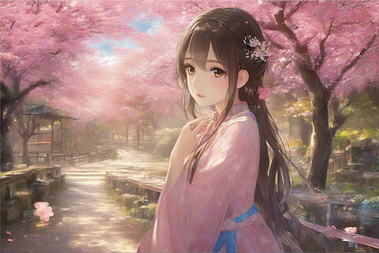 绝美姿态美艳女子独享绚丽背景的华美瞬间