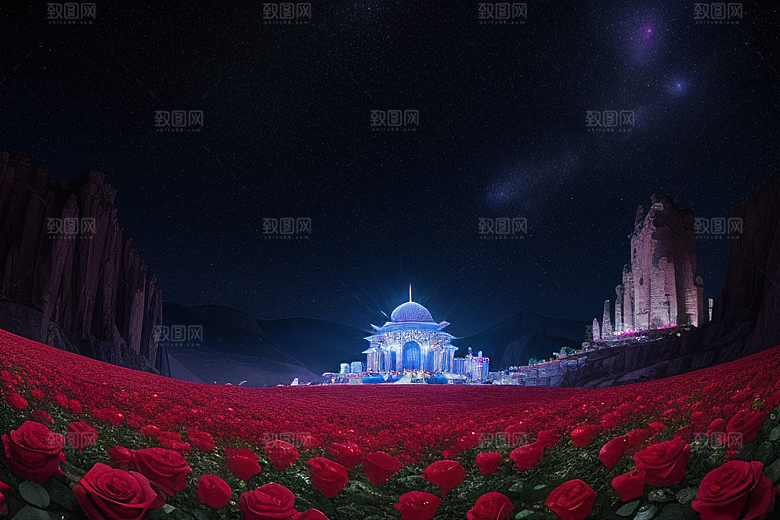 广角梦幻璀璨红宝石