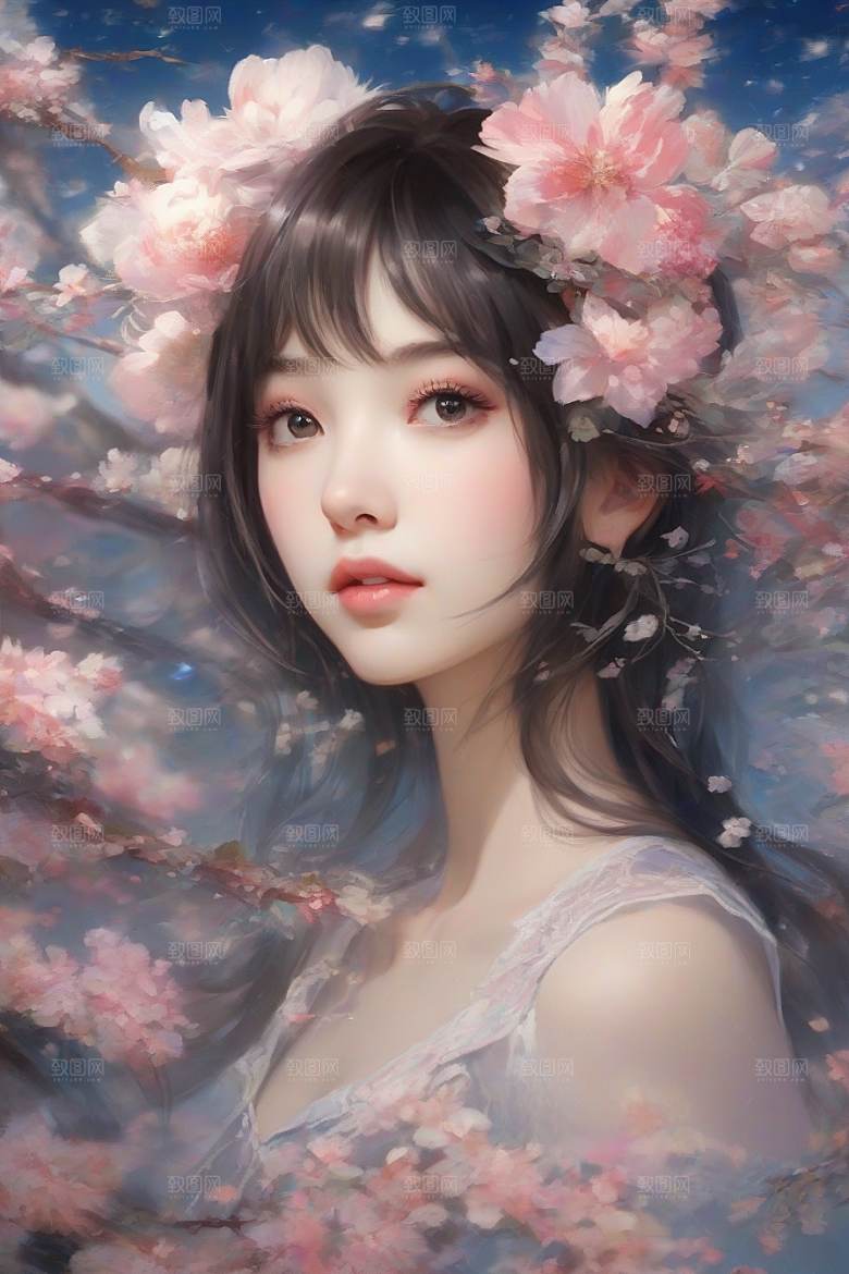绚烂光芒绚丽背景中的绝美女子展现魅力