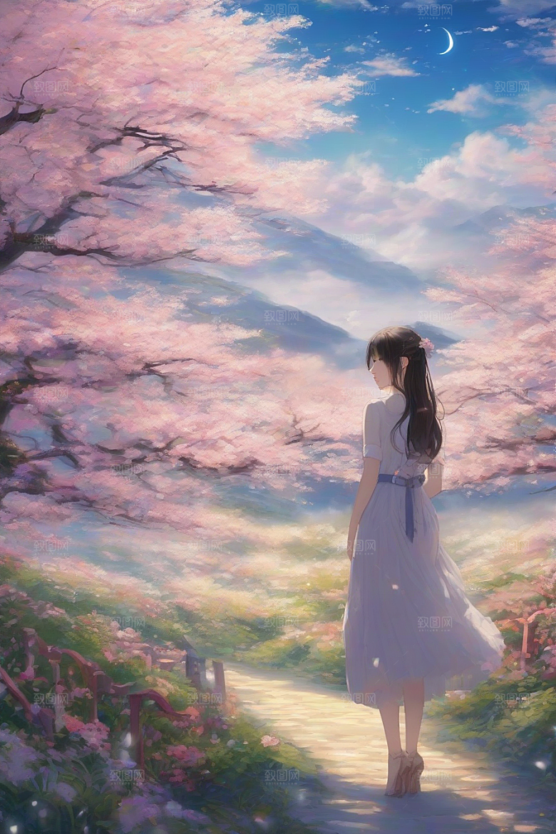 风情万种绚丽背景下的迷人女子