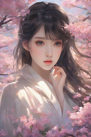 绚烂光芒绚丽背景中的绝美女子展现魅力