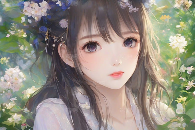完美呈现美丽少女与绚丽背景的完美碰撞