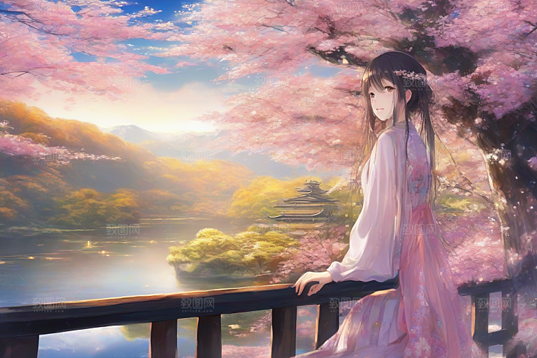 绚烂光芒绚丽背景中的绝美女子展现魅力