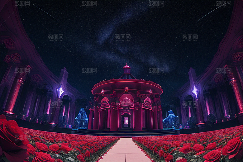 璀璨宝石闪耀于星空