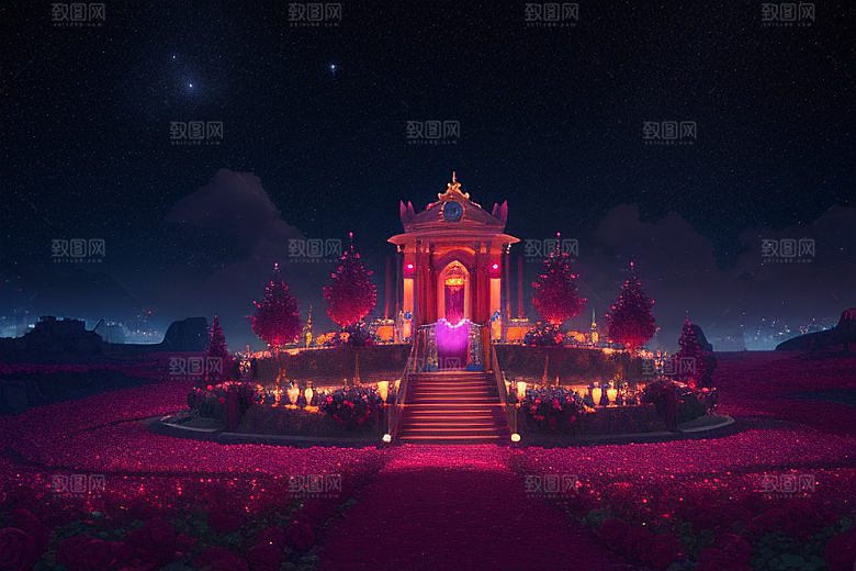 璀璨宝石闪耀于星空