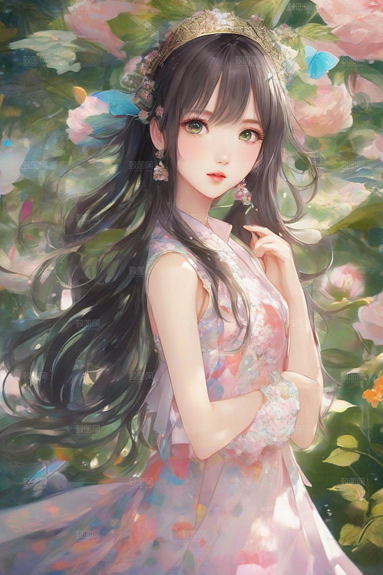 绝美瞬间美丽少女独享绚丽背景的魅力展现