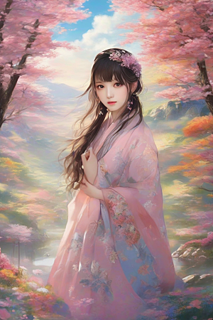 完美背景中的绝世美女尽显魅力