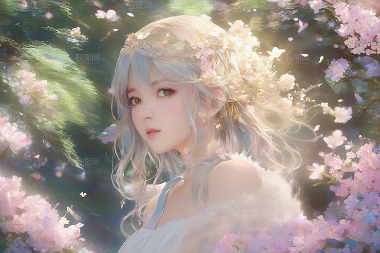 完美背景中的绝世美女尽显魅力