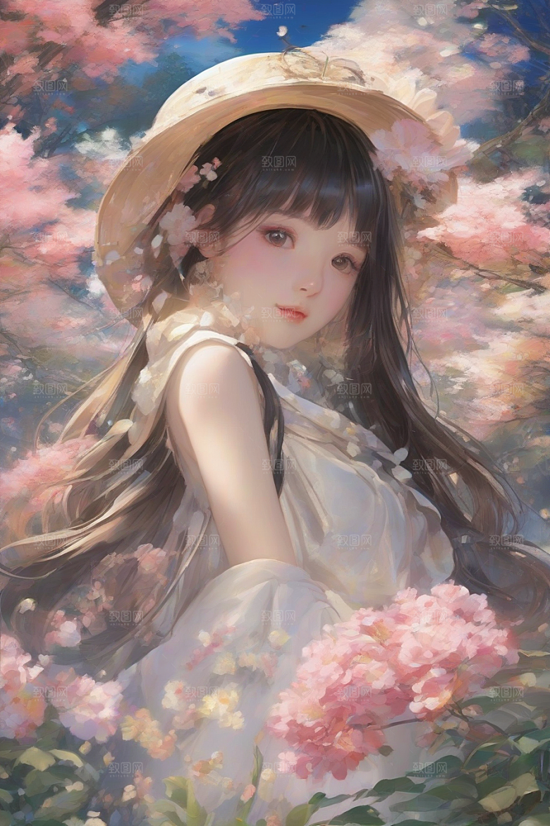 绚丽背景中的绝美女子尽显风采