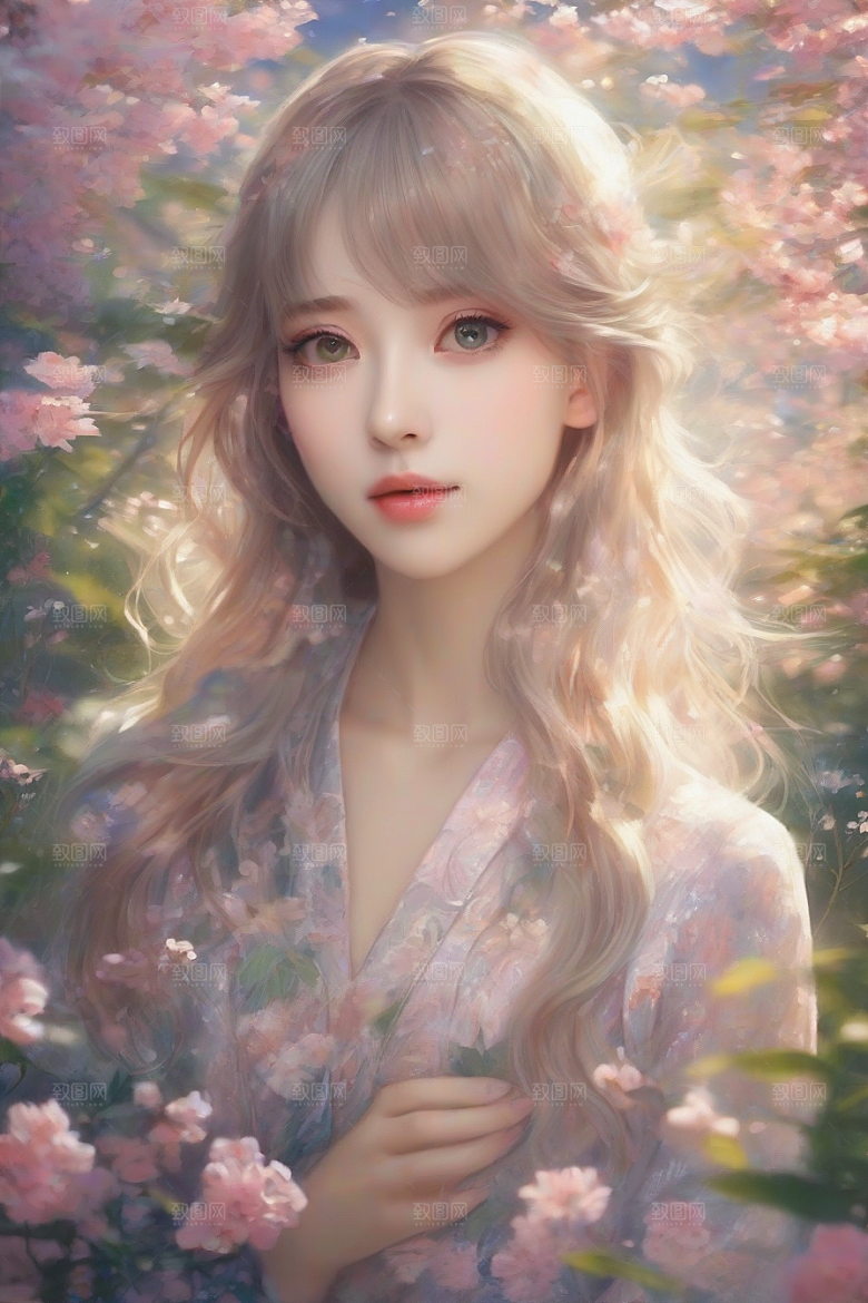 美艳女子与绝美背景的完美呈现