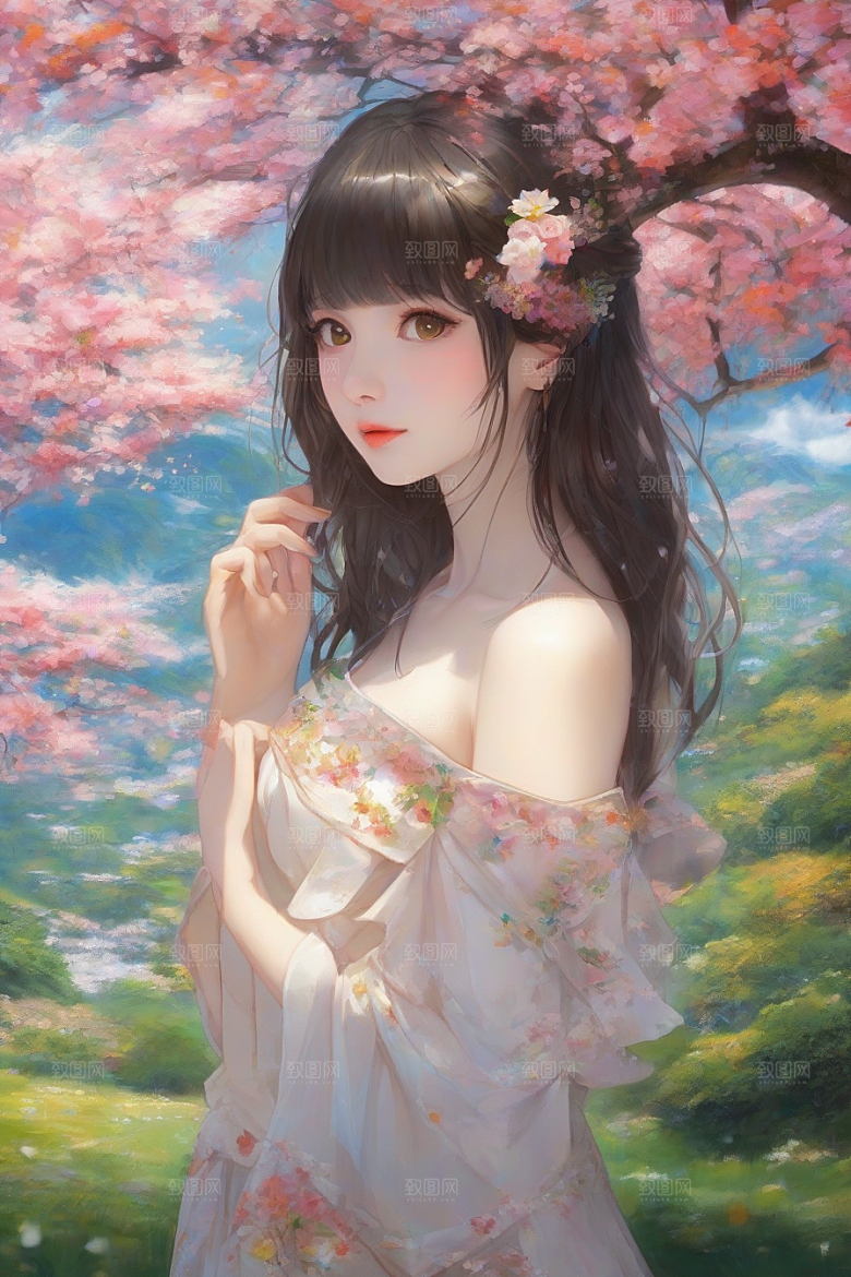 魅力女子独步绚丽背景的绝妙时刻
