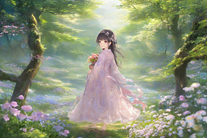 美艳女子与绝美背景的完美呈现