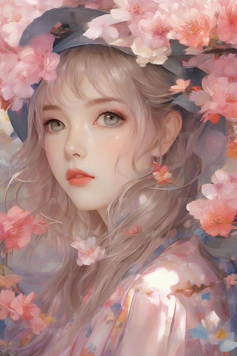 美艳女子与绝美背景的完美呈现