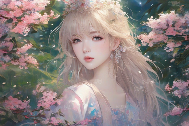 美艳女子与绝美背景的完美呈现