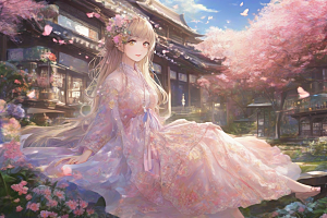 绚丽背景下的美丽女子闪耀登场