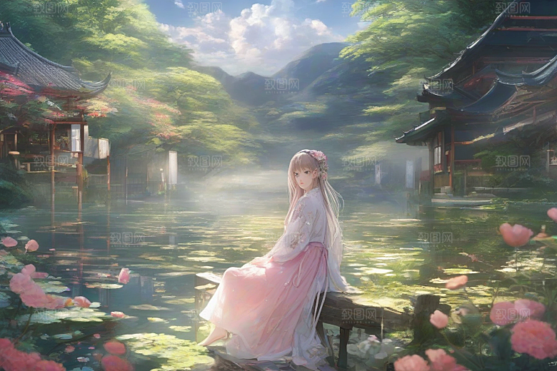 绚丽背景下的美丽女子闪耀登场