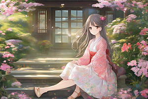 绚丽背景下的美丽女子闪耀登场