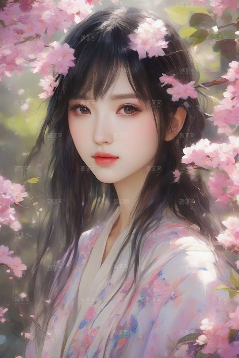 魅力女子独步绚丽背景的绝佳场景