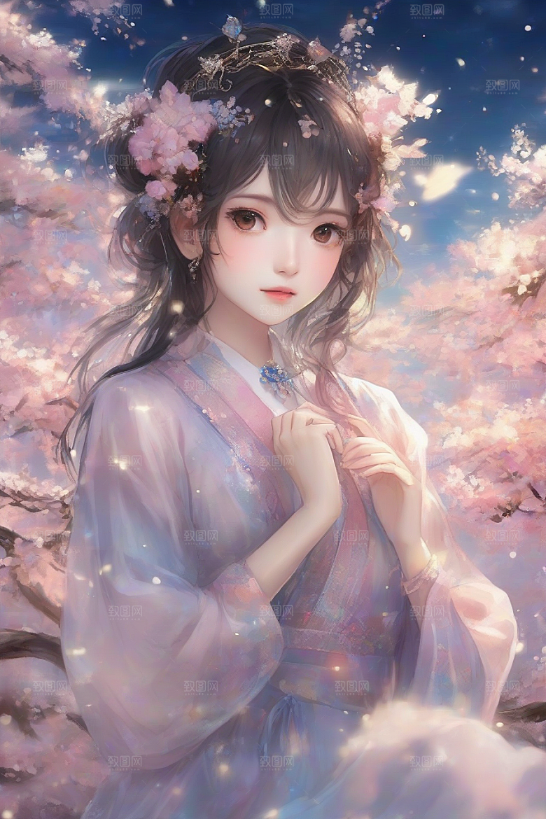 魅力女子独步绚丽背景的绝佳场景