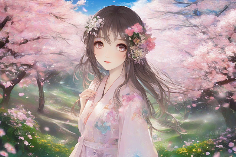 魅力女子独步绚丽背景的绝佳场景