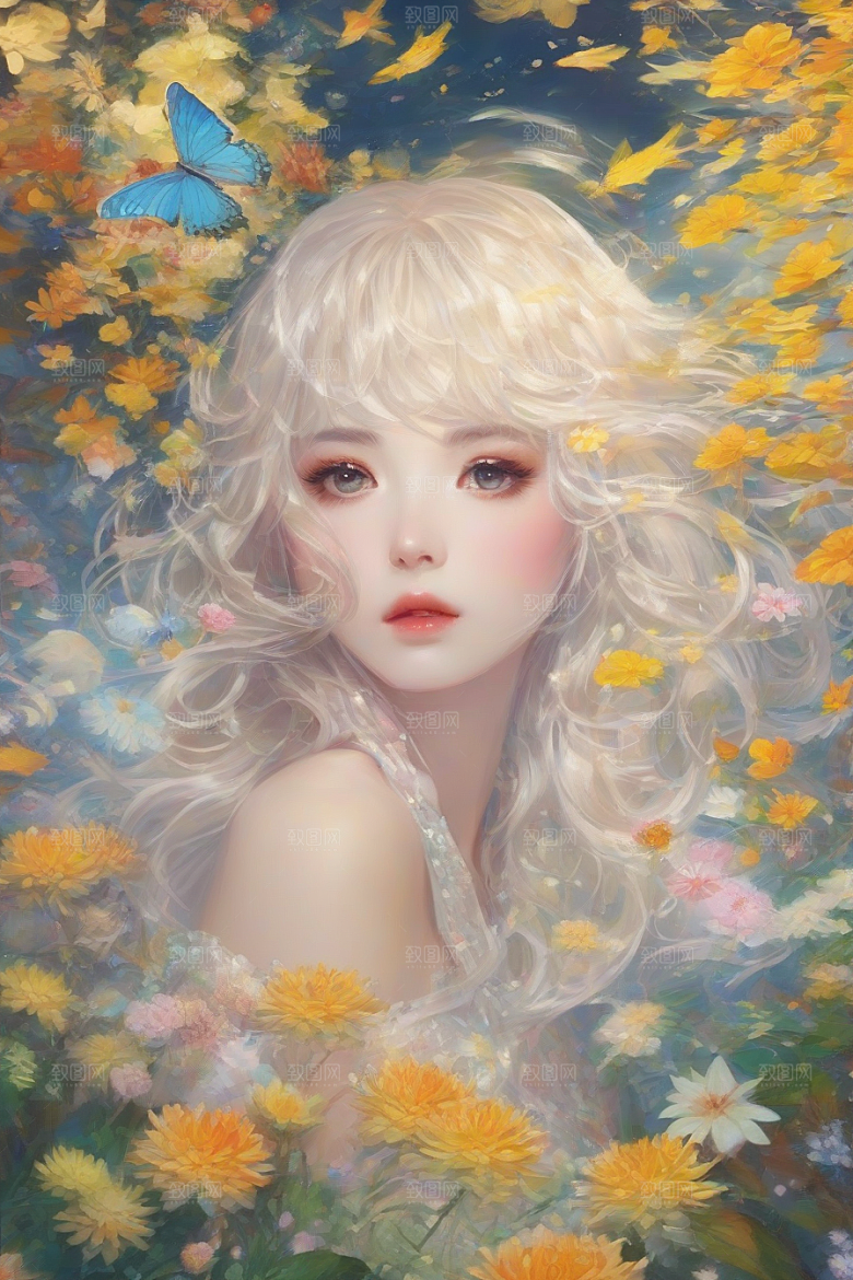 美艳女子与绝美背景的完美画面