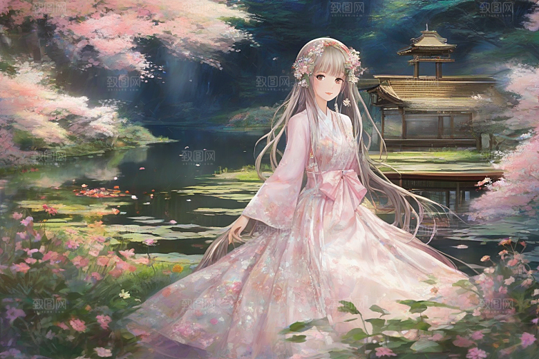 美丽女子与绚丽背景的绝妙组合