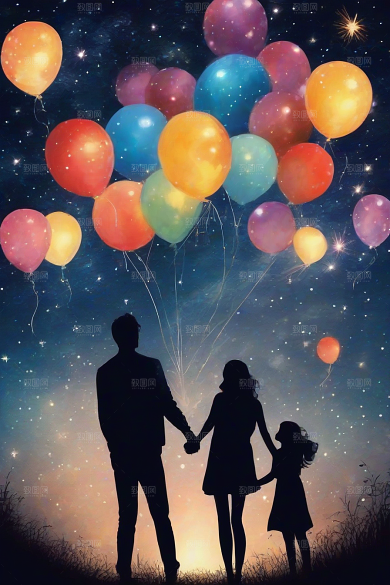 情侣眷恋烟花照亮浪漫星空