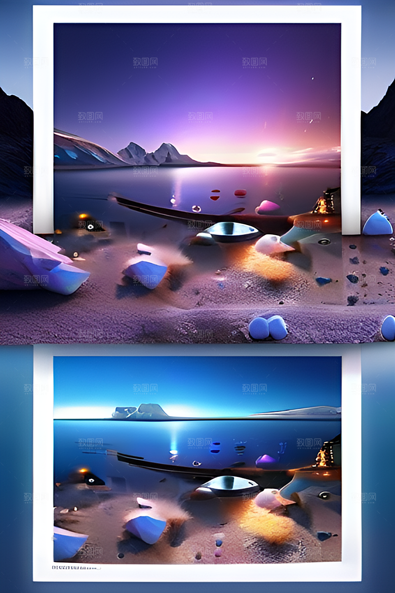 奇幻之旅星空下的CG艺术作品