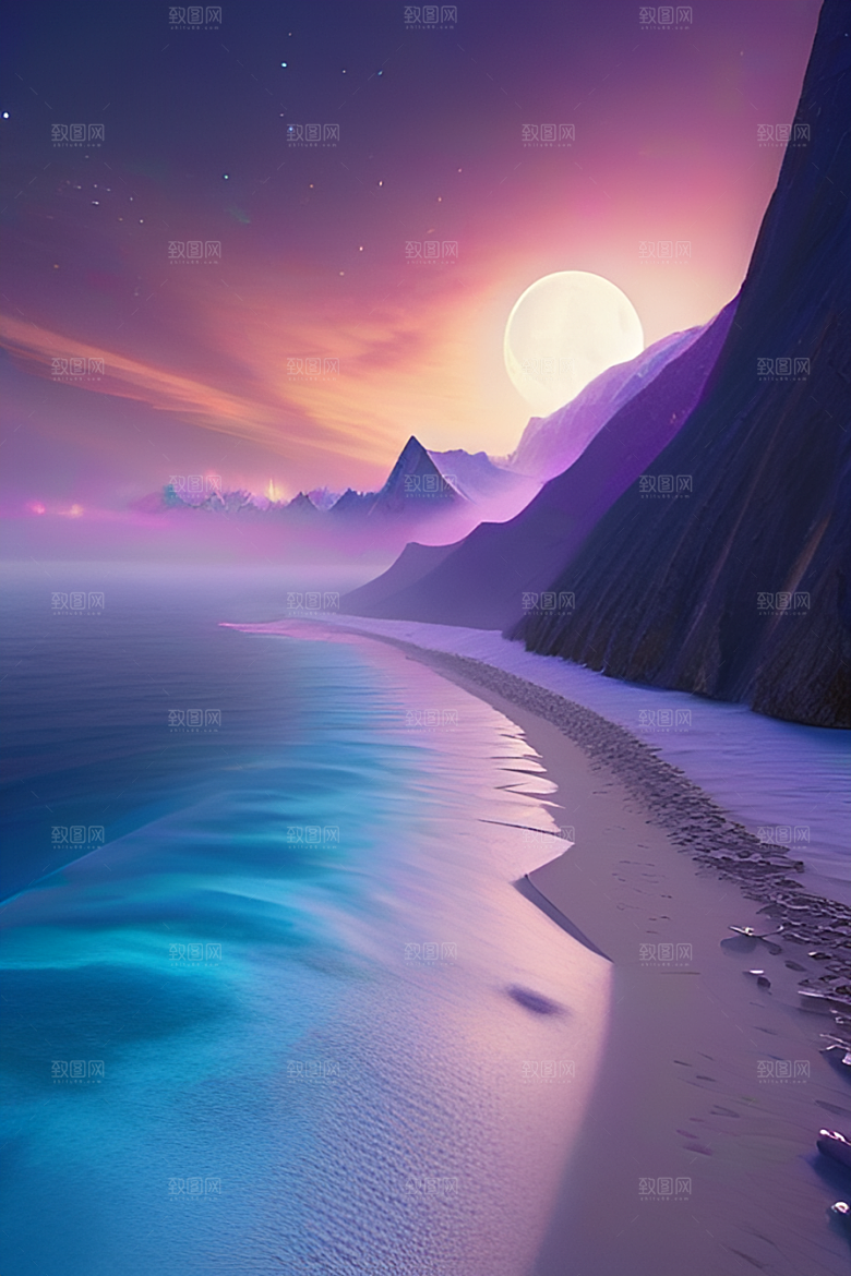奇幻之旅星空下的CG艺术作品