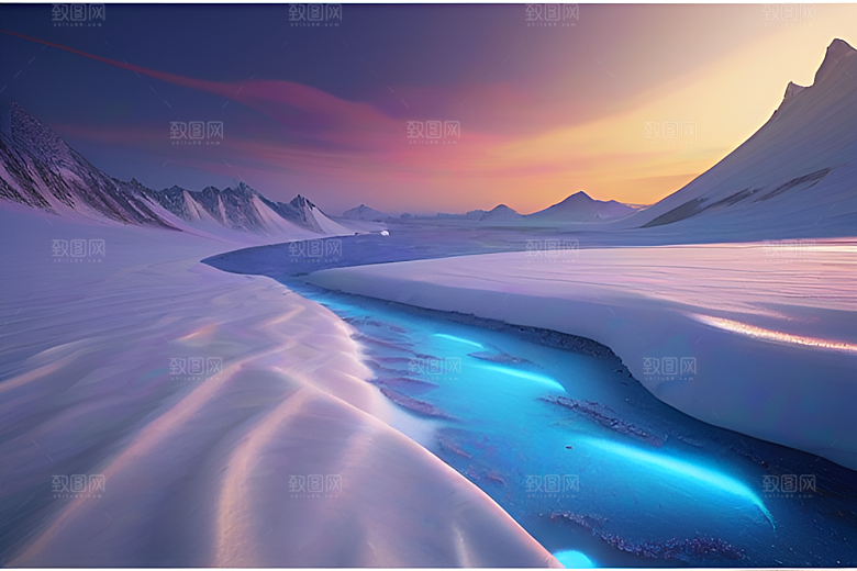 月亮星星与艺术高分辨率的CG构图作品