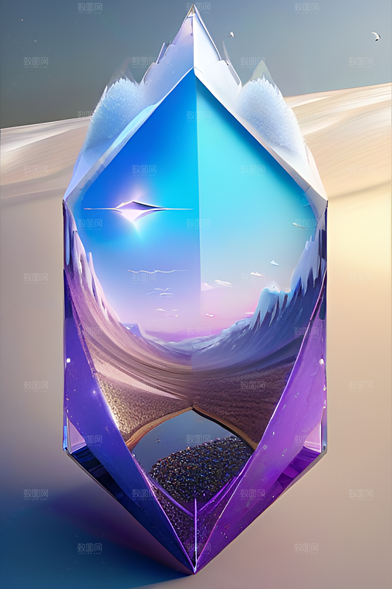 月亮星星与艺术高分辨率的CG构图作品