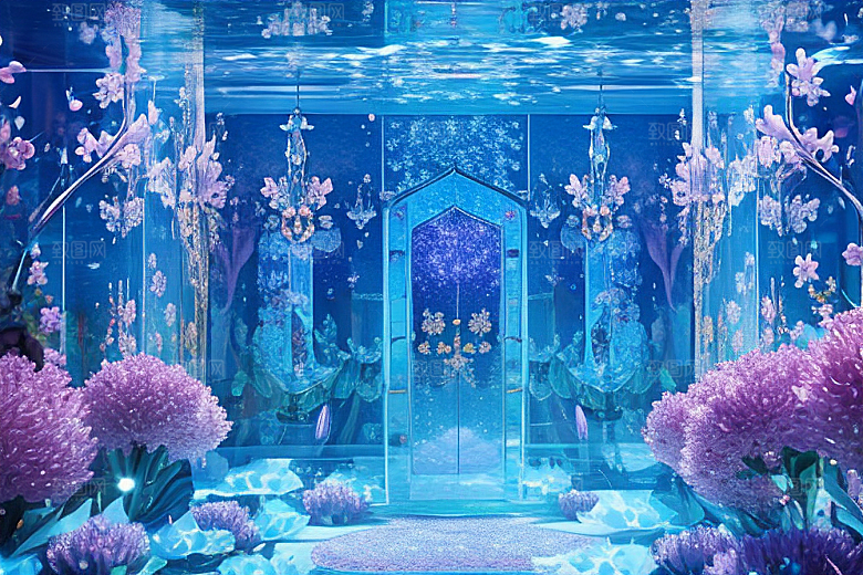 绚丽花海绽放的花朵群聚间