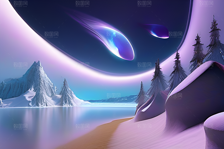 美景北极的绚丽CG渲染