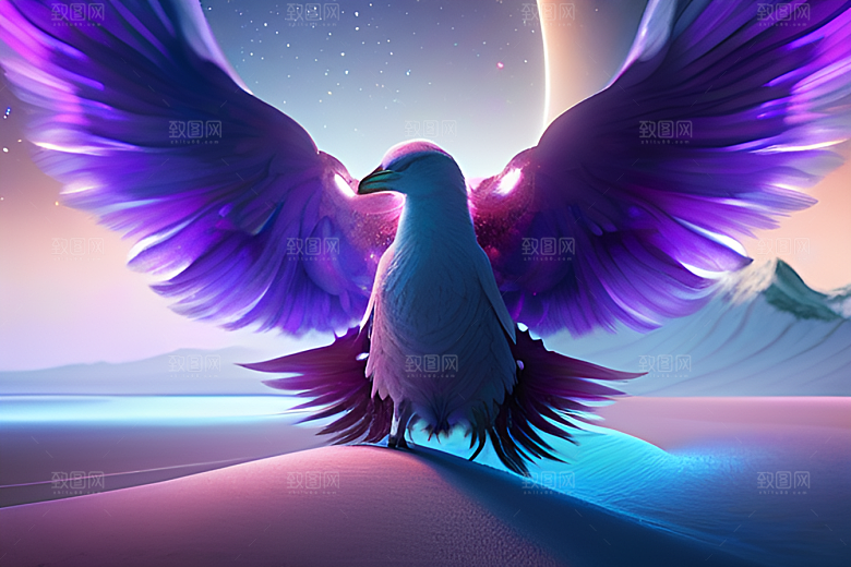 幻想的高细节星空下的CG艺术作品